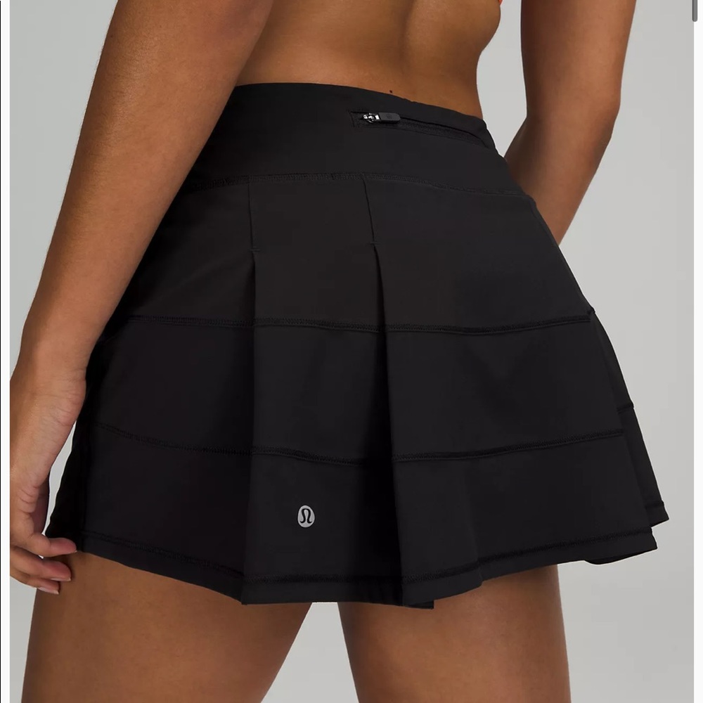 lululemon black pace rival mid-rise skirt size 2 (xs)